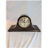 Image 1 : Mahogany Napoleon Hat Mantle Clock. Curved Glass Door . Circa 1930. (Clock Works, Chime Doesn[x=#821