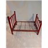 Image 2 : Metal Doll Bed 1920's Original Red Paint.