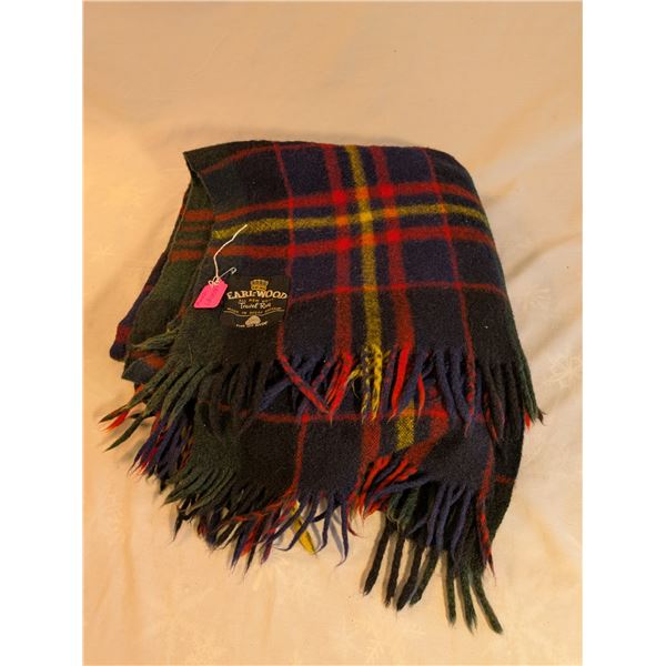 Tartan Wool Travel Blanket. 48 inches x 60 Inches Nice Condition.