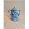 Image 2 : Blue And White Enamelware Coffee Pot.
