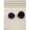 Image 1 : 2 Blue Glass Paperweights.