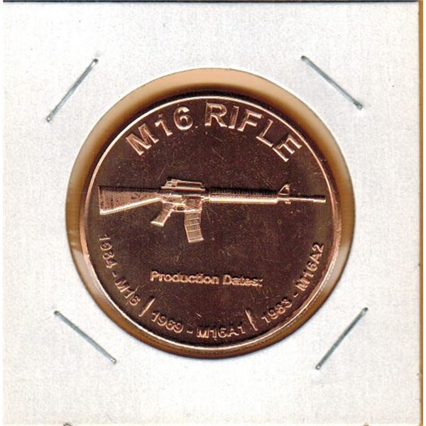 1 OUNCE COPPER -  .999 FINE - M16 RIFLE