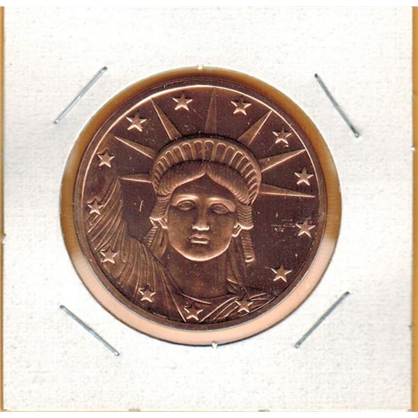 1 OUNCE COPPER -  .999 FINE - STATUE of LIBERTY