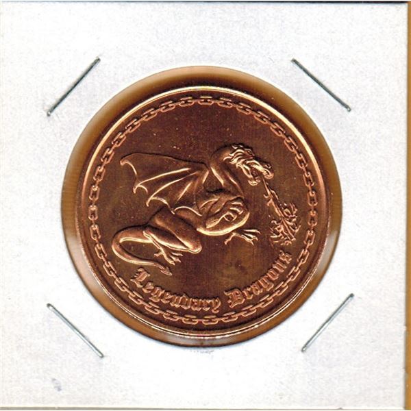 1 OUNCE COPPER -  .999 FINE - LEGENDARY DRAGONS