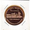 Image 1 : 1 OUNCE COPPER -  .999 FINE - CIVIL WAR - "THE GENERAL" - 150th ANNIVERSARY