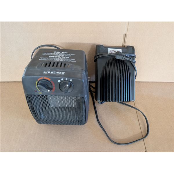 Small clip-on electric space heater. Good condition.