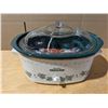 Image 1 : Large RIVAL CROCKPOT Stoneware Slow Cooker with recipe booklet. Good condition.