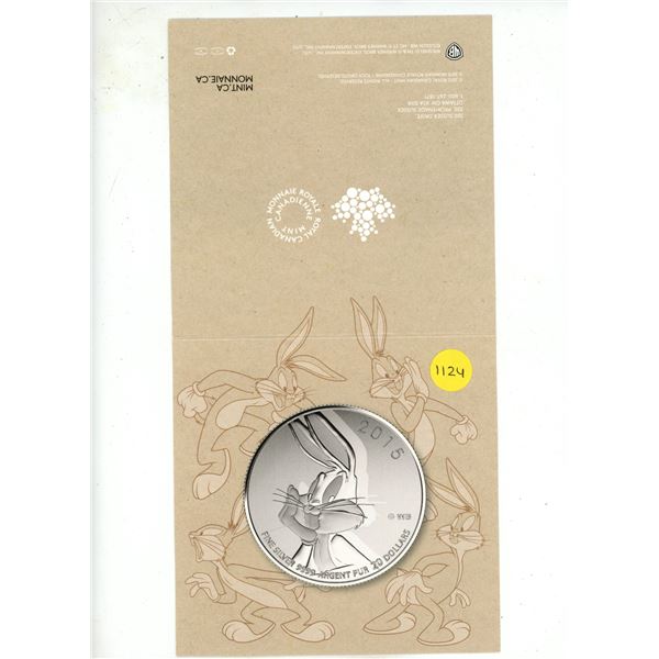 2015 Canada $20 Fine Silver Coin - Bugs Bunny.