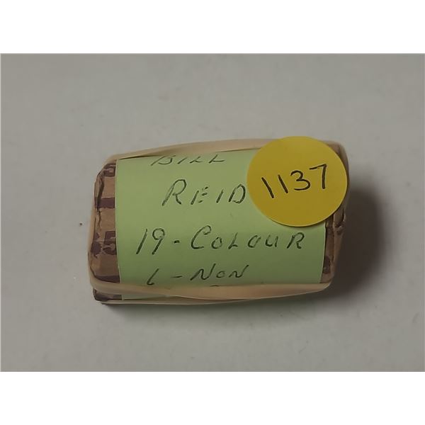 2020 Roll of Canadian - Bill Reid Two Dollar Coins - (19) Colour and (6) Uncolored.