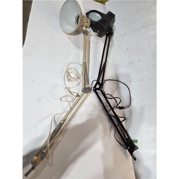 Extending Bench Light and Magnifine Bench Light