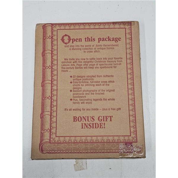 Vintage "Santa Remembers" Cross Stitch Pattern Book w/ Postcards