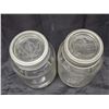 Image 4 : (2) Round Nabob 1qt Jars w/ Glass Lid Inserts