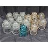 Image 1 : (15) Vintage Glass Insulators Various Condition