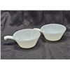 Image 2 : (2) Vintage FireKing Milkglass Soup Bowls