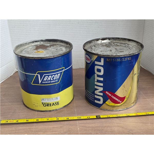 2 grease tins