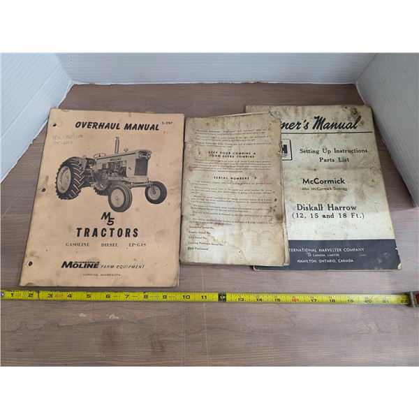 Tractor manuals- MacCormack, Minneapolis