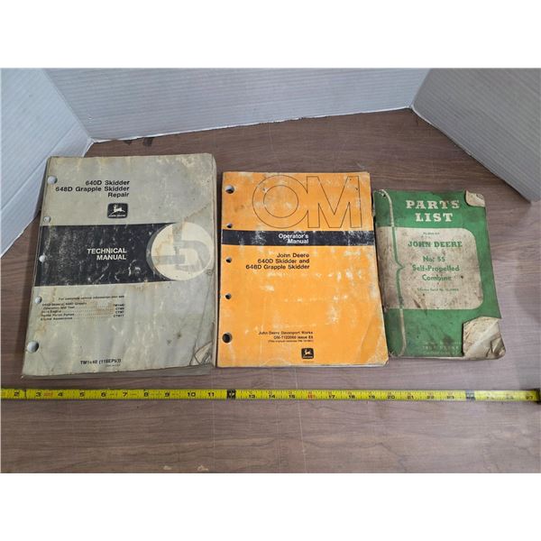 John Deere vehicle parts manuals