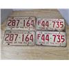 Image 1 : (4) Sask 1973 license plates