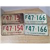 Image 1 : (4) Sask license plates- 1974, 1975