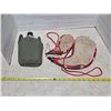 Image 1 : 2 water skins and 1 metal canteen with pouch