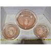 Image 2 : 3 pink depression glass bowls