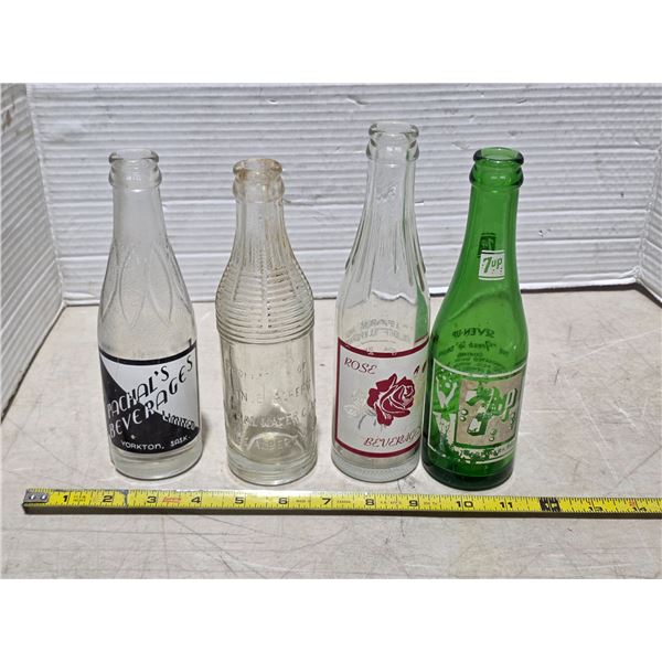 Pop Bottles- 7-up, Rose - all Prince Albert