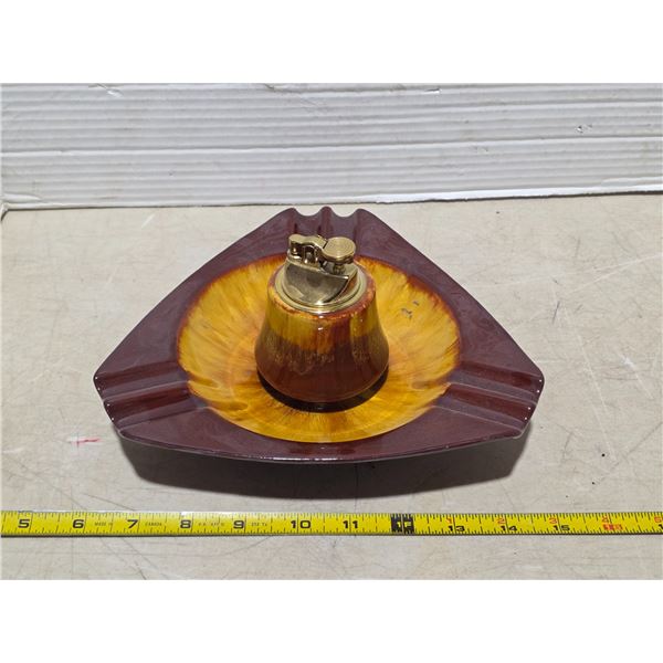 Vintage BMP table lighter and ashtray