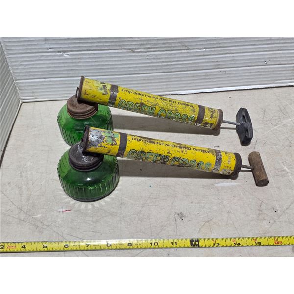 2 green cross sprayers