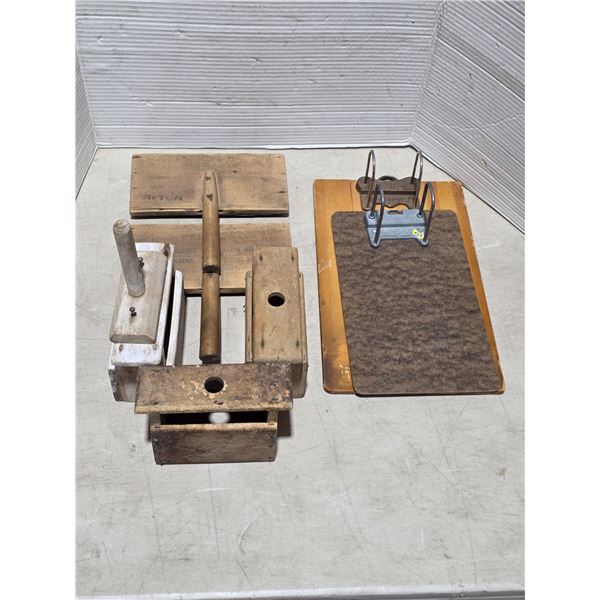 Butter presses, wool carders and clipboards