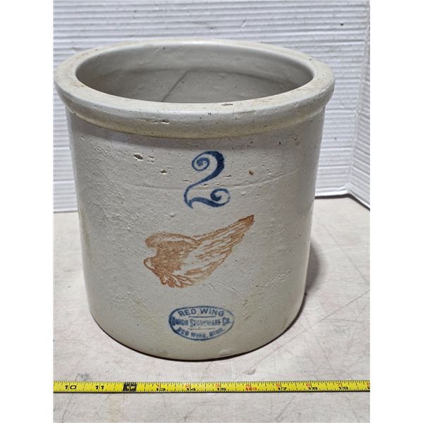 Redwing #2 crock- 2 smaller cracks