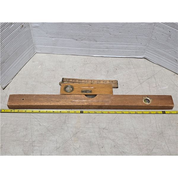 Vintage levels and ruler