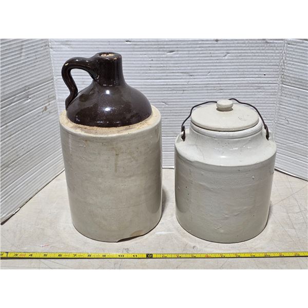 Pickle jar and whiskey jug