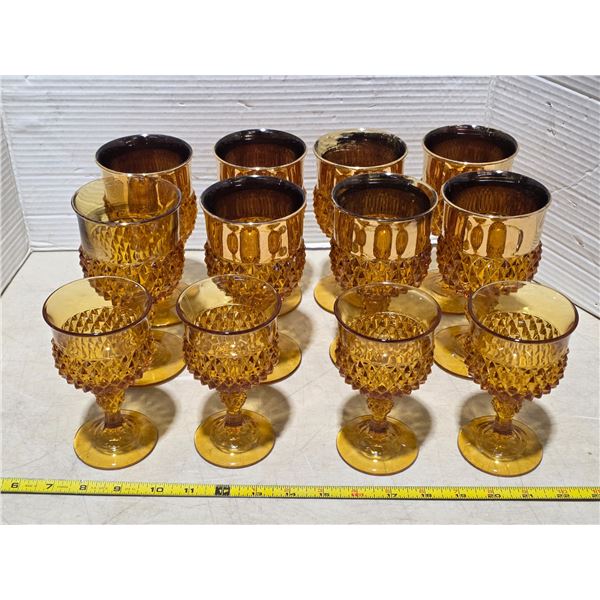 Indiana style glass goblets