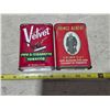 Image 1 : Velvet tobacco tin and prince albert crimp cut tobacco tin