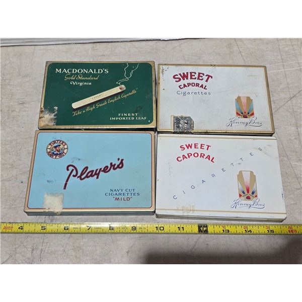 Flat 50 cigarette tins