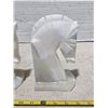 Image 2 : Horse head statues- onyx or marble- 7"H