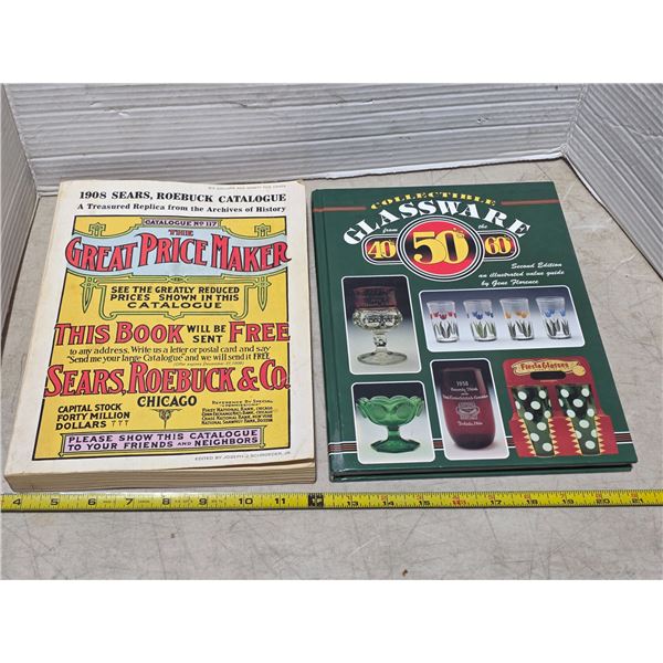1908 reproduction Sears catalogue and 40's 50's and 60's books