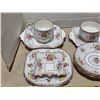 Image 2 : Petit point bone China royal albert- saucers, cups, butter dish