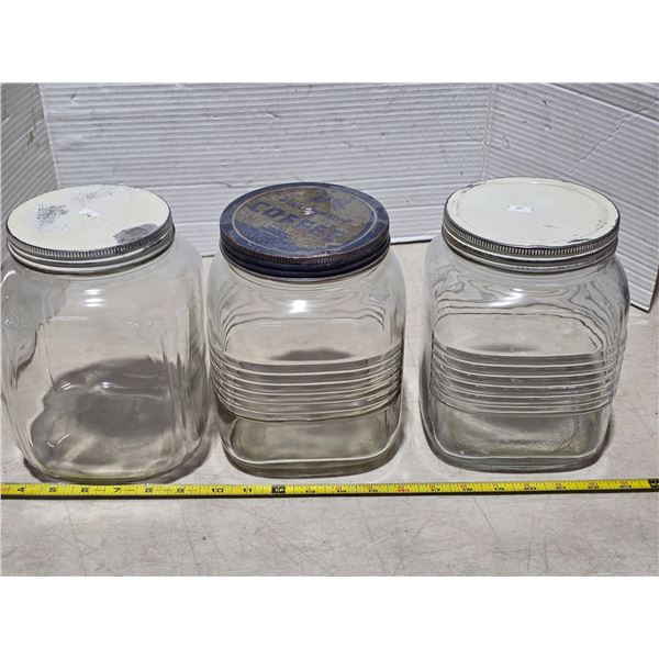 3 coffee jars