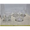 Image 1 : 5 crystal items- candy dish, candle holder and dishes