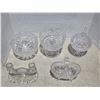 Image 2 : 5 crystal items- candy dish, candle holder and dishes
