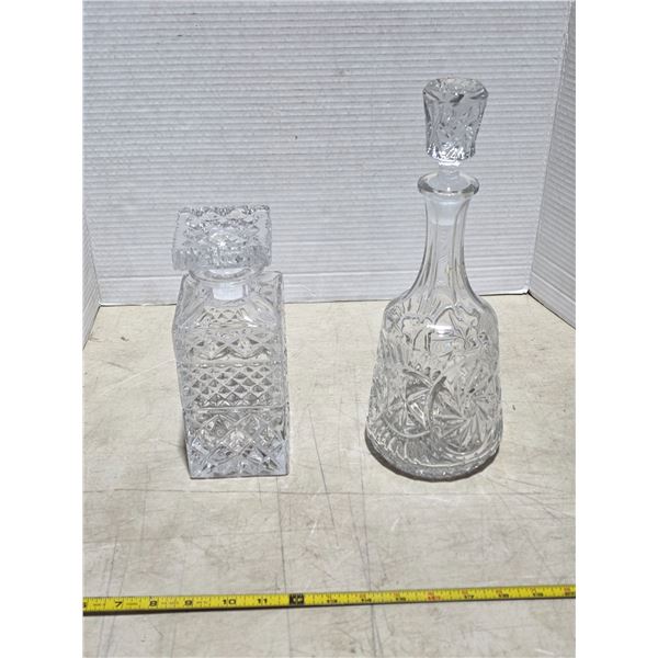 2 crystal decanters