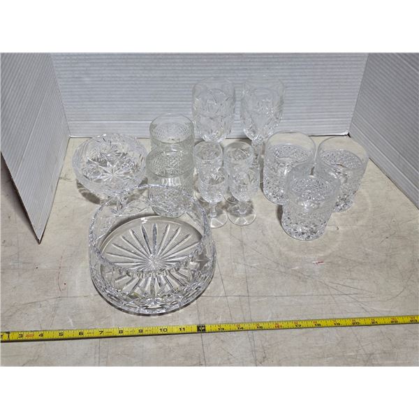 Crystal glasses and dishes