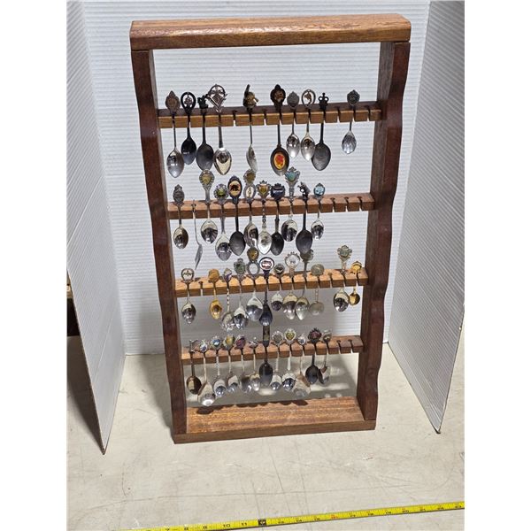 Decorative spoons and display rack- 25"H