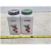 Image 1 : TIPP milk glass salt and pepper shakers