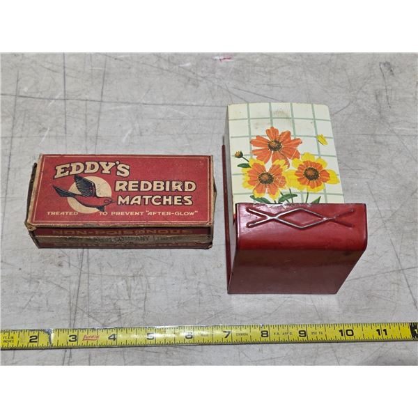 Match holder and Eddy's match box
