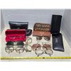 Image 1 : Vintage sun glasses and reading glasses with cases