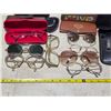 Image 2 : Vintage sun glasses and reading glasses with cases