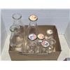 Image 1 : Glass milk bottles with lids