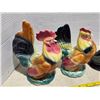 Image 2 : 4 pottery statues- roosters and swans